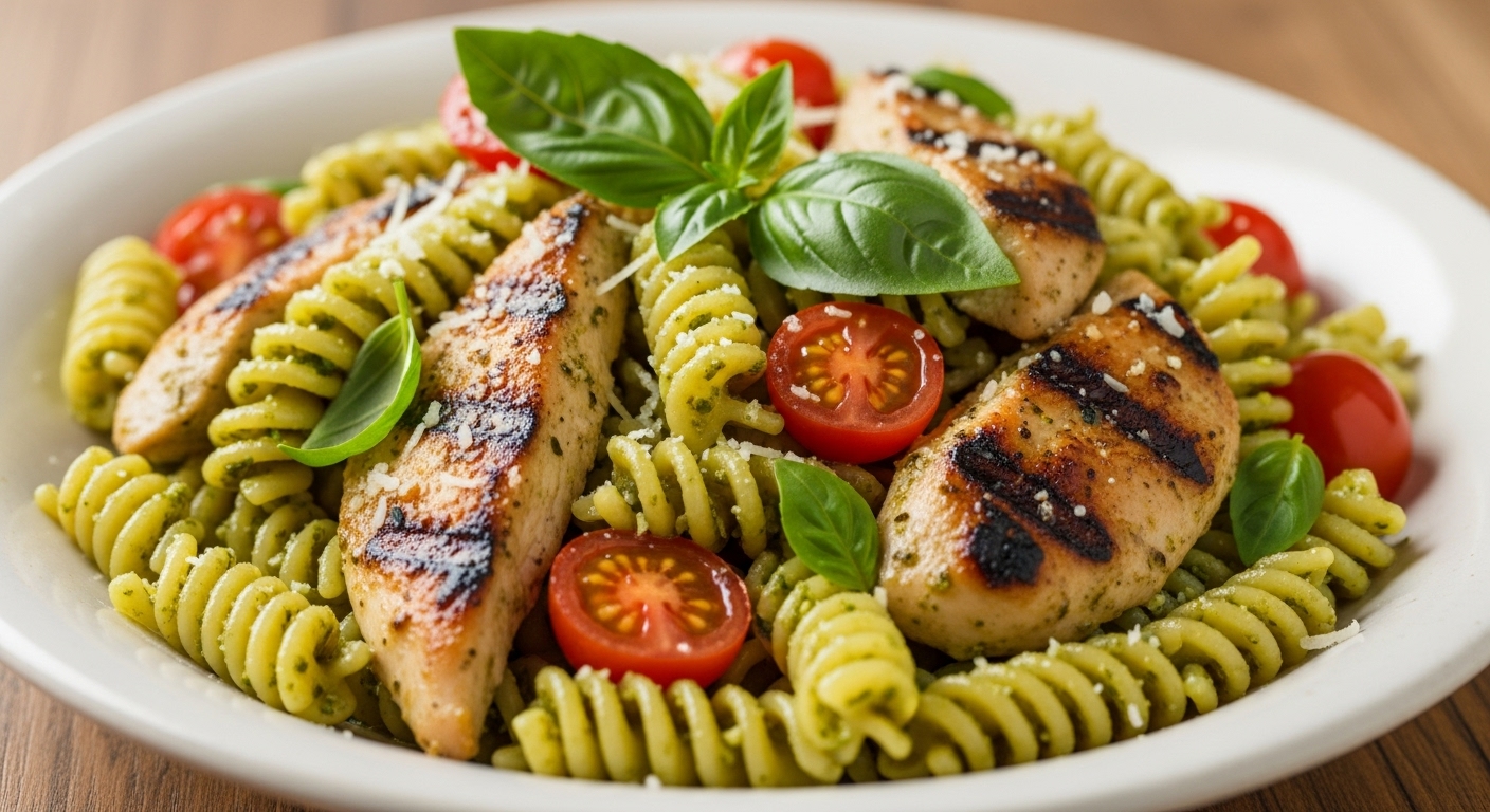 gluten-free chicken pesto pasta