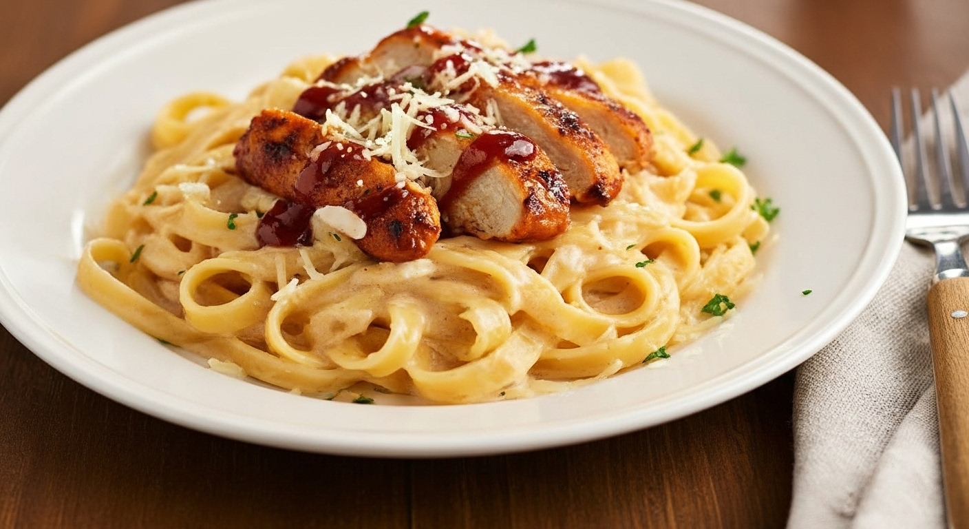 bbq chicken alfredo