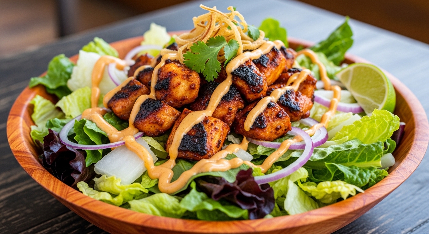spicy bbq chicken ranch salad