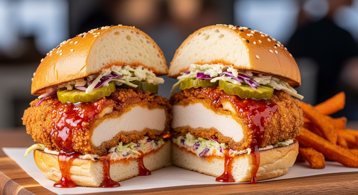 Hot honey chicken sandwich