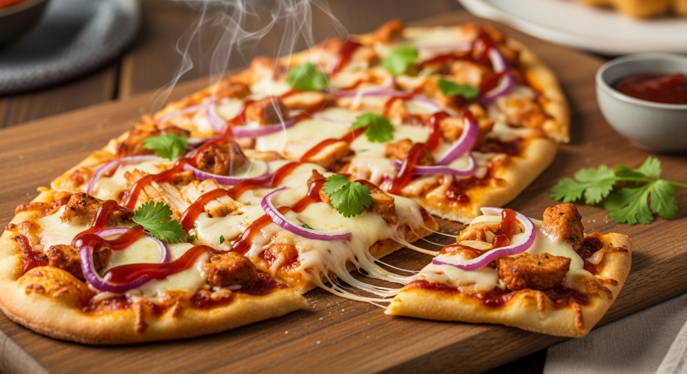 BBQ chicken flatbread